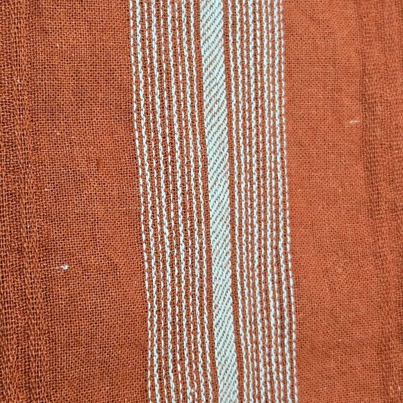 SIENNA SKY Cotton Mini Dress Womens SMALL or XS Fall Rust - Picture 7 of 12